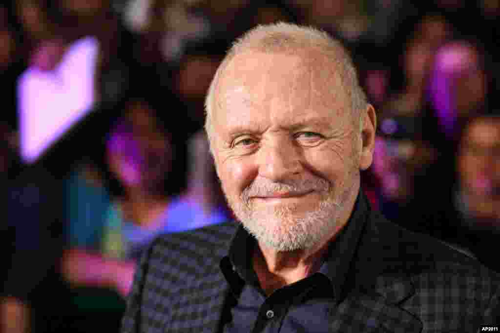 FILE - In this Feb. 15, 2011, photo, Anthony Hopkins poses for photos prior to the premiere of his new film 'The Rite' in Mexico City. Hopkins won the Best Actor Oscar for 'The Father.'