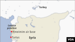 Tartus and Hmeimim air base, in Syria