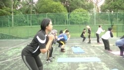 Every year thousands of Malaysians sign up for one of Jom Kurus’ six-week fitness programs across the country. (David Grunebaum/VOA)