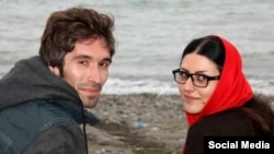 گلرخ ابراهیمی و همسرش آرش صادقی