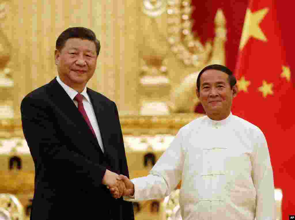 တရုတ်သမ္မတ Xi Jingping နဲ့ သမ္မတ ဦးဝင်းမြင့် တွေ့ဆုံ 