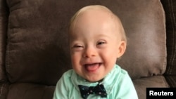 2018 Gerber Spokesbaby Lucas is seen in September 2017 in Dalton, Georgia, and released to Reuters on Feb. 7, 2018.