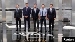 En un debate de candidatos este lunes en la noche, el candidato centrista Albert Rivera acusó al socialista presidente de gobierno Pedro Sánchez de “siempre estar de último y arrastrando los pies” sobre Venezuela.