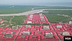 ရိုဟင်ဂျာ ဒုက္ခသည်တွေနေတဲ့ Bhashan Char ကျွန်း။