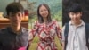 FILE - Ly Chandaravuth, Sun Ratha, and Seth Chhiv Lymeng (from left), environmental activists who are arrested in Phnom Penh. (Facebook/Mother Nature Cambodia)
