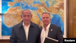 အစ္စရေးဝန်ကြီးချုပ် ဘင်ဂျမင် နေတန်ယာဟု Benjamin Netanyahu နဲ့ ဒေါ်နယ်ထရမ့်ရဲ့ အရှေ့အလယ်ပိုင်းဆိုင်ရာ အထူးသံတမန် Steve Witkoff တို့ စနေနေ့မှာ တွေ့ဆုံ။ (Reuters)