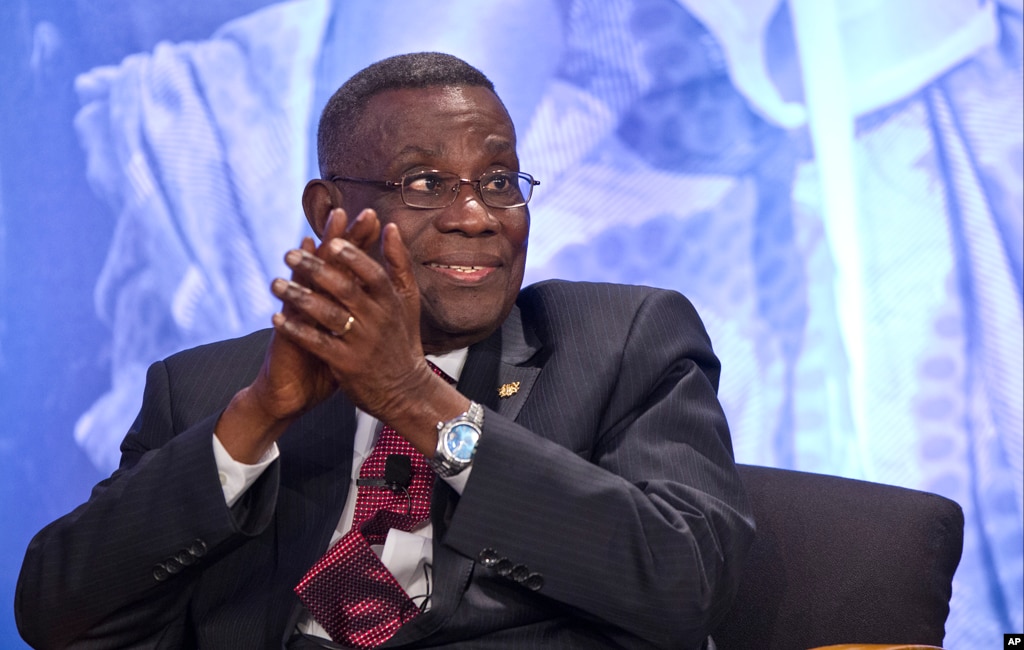 Ghana President John Atta Mills attends the Chicago Council's Symposium on Global Agriculture and Food Security at the Ronald Reagan Building in Washington, May 18, 2012.
