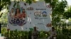 Un letrero anuncia la cumbre del G20 en Nueva Delhi, India, el 7 de agosto de 2023.