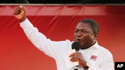 Filipe Nyusi na campanha eleitoral, Outubro de 2019. 