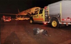 Debris is seen at Saudi Arabia's Abha airport after it was attacked by Yemen's Houthi group in Abha, Saudi Arabia, June 12, 2019.