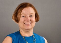 FILE - Amanda Bennett, director of Voice of America.