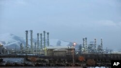 FILE – A nuclear facility near the central city of Arak is shown in January 2011.