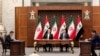 Presidenti i Iranit Masoud Pezeshkian dhe kryeministri i Irakut Mohammed Shia al-Sudani firmosin marrëveshje bashkëpunimi. Bagdad, Irak, 11 shtator 2024
