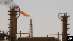 FILE - Iraq's largest oil refinery in the northern town of Baiji.