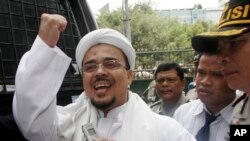 Rizieq Shihab, pemimpin Front Pembela Islam (FPI). (Foto: AP)