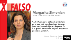 Verificado Margarita Simonian Falso