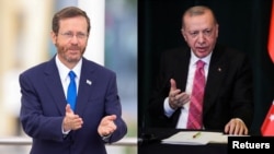 Isroil Prezidenti Isaak Xersog (chapda) Turkiyaga otlanmoqda