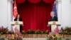 U.S. Vice President Kamala Harris and Singapore's Prime Minister Lee Hsien Loong hold a joint news conference in Singapore, August 23, 2021. REUTERS/Evelyn Hockstein/Pool 
