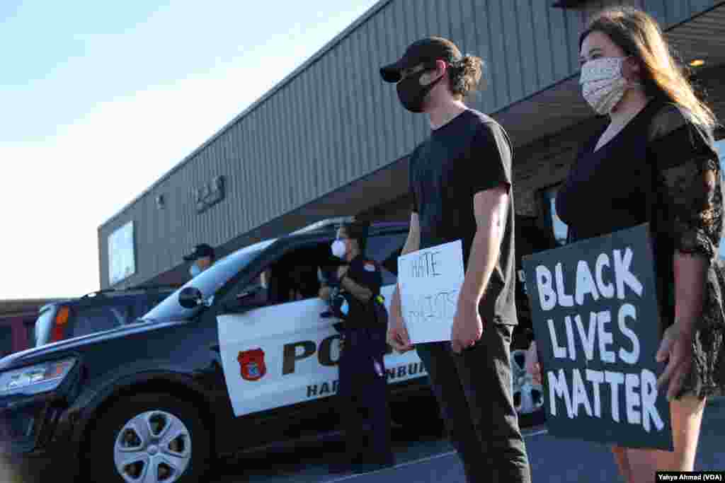 Peaceful protests in Harrisonburg