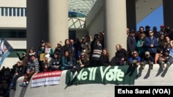 Armed with clipboards and neon green T shirts, teams spread out during #March4OurLives protests across the U.S.
