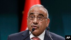 PM Irak Adel Abdul-Mahdi meminta Menlu AS agar mengirim satu delegasi ke Irak yang bertugas memformulasikan mekanisme penarikan pasukan AS dari Irak. (Foto: dok).