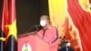 Presidente angolano, João Lourenço, discursa no 64º aniversário do MPLA, em Luanda (Foto de Arquivo)