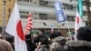 2月４日日本右翼在東京街頭活動時打出了“日本第一主義”新口號“。