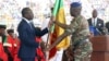 Patrice Talon lors de sa prestation de serment à Porto-Novo, le 6 avril 2016. (AFP PHOTO / Yanick Folly)