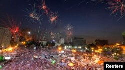 تظاهرکنندگان مخالف محمد مرسی در میدان تحریر در قاهره