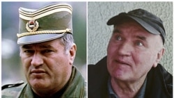 Left, General Radko Mladic of the Bosinian Serb army in 1993, and, right, in Belgrade after his arrest this week.