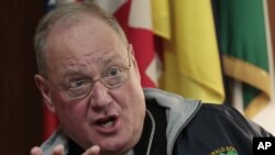 Arzobispo Timothy Dolan, jefe de la Conferencia de Obispos Católicos que ha convocado a una Semana Nacional de la Migración.