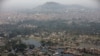 An aerial view shows Dal Lake, one of Kashmir's main tourist attractions, in Srinagar, September 20, 2019.