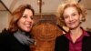 Vatican Museums Director Barbara Jatta, left, and Head of Rome's Jewish Museum Alessandra Di Castro shown during a news conference where they presented an exhibition on the menorah, the ancient symbol of Judaism, at the Jewish Museum in Rome, Feb. 20, 2017.