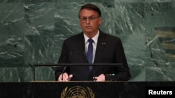 Jair Bolsonaro, Presidente do Brasil, discursa na abertura da 77a sessão da Assembleia Geral das Nações Unidas, Nova Iorque, Estados Unidos, 20 Setembro 2022