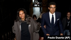 Isabel dos Santos e marido Sindika Dokolo no Porto