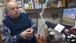 Stanislav Shushkevich speaks with VOA at his home in Minsk