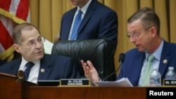 El presidente del Comité Judicial de la Cámara de Representanes Jerry Nadler, durante las audiencias de investigación contra el presidente Trump.