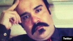 An undated social media image of Vahid Sayyadi-Nasiri, an Iranian activist who died Dec. 12, 2018, after rights groups said he had been on a hunger strike for 60 days to protest his detention in Qom. 