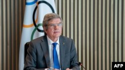 토마스 바흐 국제올림픽위원회(IOC) 위원장이 어제(24일) 스위스 로잔에서 기자회견을 했다.