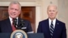 ARCHIVO - El rey Abdalá II de Jordania habla mientras el presidente Joe Biden escucha en la Casa Blanca, el lunes 12 de febrero de 2024, en Washington. (Foto AP/Andrew Harnik)