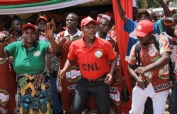 Party members attend the congress of the opposition Congres National pour la Liberte (National Freedom Council) party, in the capital Bujumbura, Burundi, Feb. 16, 2020.