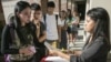 Foreign students check in at University of Southern California.