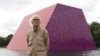 Artist Christo’s Floating Barrels on a Lake