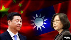 中國國家主席習近平和台灣總統蔡英文（合成照）。