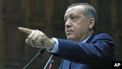 Turkey's Prime Minister Tayyip Erdogan, Ankara, Oct. 11, 2011 (file photo).