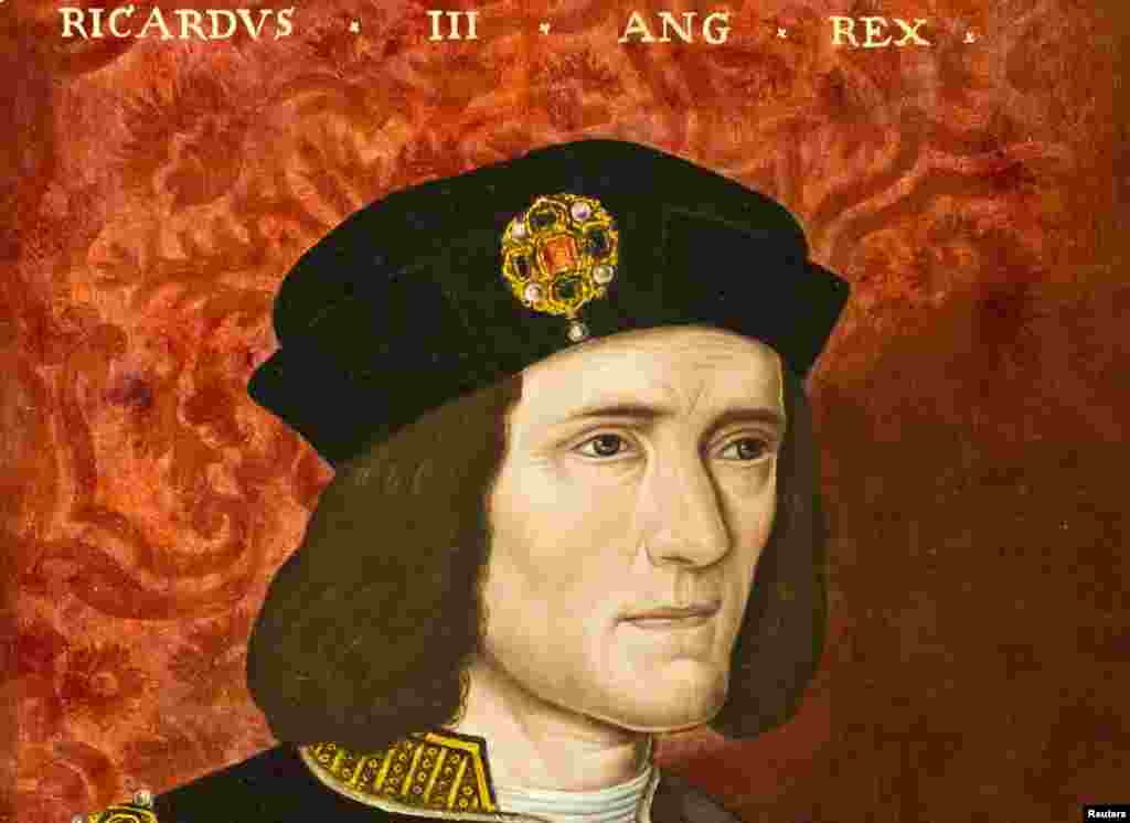 A painting of King Richard III by an unknown artist from the 16th Century is seen at the National Portrait Gallery in London in an August 24, 2012 file photo.