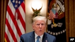 Presiden Donald Trump di Gedung Putih, Washington, D.C., 5 Deseember 2019. (Foto: dok).