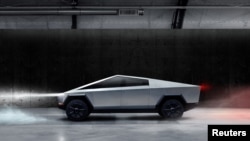 Cybertruck, truk pickup elektrik pertama buatan Tesla dalam foto yang tidak diberi tanggal. (Foto: Tesla via Reuters)