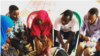 Podcasters are seen gathered at the Bokolmanyo refugee camp, in Bokolmanyo, Ethiopia. (Photo courtesy Dr Vandana Sharma)