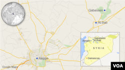 Peta Al-Bab dan Qabaseen, Suriah 